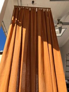 Cotton Curtain Bohemian Natural Touches Curtains for Everywhere, 2 Panel Long Curtains Boho Curtains Living Room, Burnt Orange Curtains, Orange Curtains, Bohemian Curtains, Window Treatments Bedroom, Living Room Door, Cinnamon Color, Elegant Curtains, Long Curtains