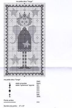 a cross - stitch pattern with an image of a woman in a dress