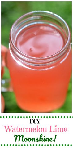 a mason jar filled with watermelon lime