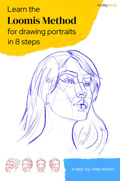 the cover of learn the loomi's method for drawing portraits in 8 steps