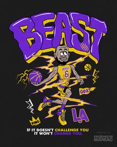 a drawing of a basketball player with the word beast on it's chest and an inscription