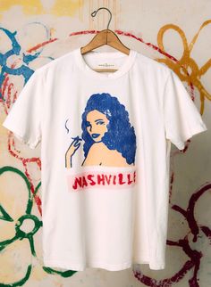 developed in house from hand-drawn artwork, and screenprinted here in nashville. unisex sizing, this tee runs true to size we recommend that women size down made in the USA 100% cotton garment-washed and preshrunk sewn from our 6oz "classic lightweight" fabric if you need any help determining your size,please feel free Imogene Willie, Between Friends, Classic American Style, Denim T Shirt, Denim Accessories, Graphic Tee Shirts, Bandanas, Denim Top, Denim Shop