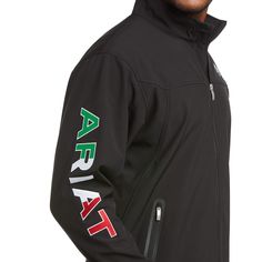 Fitted Functional Black Windbreaker, Black Fitted Windbreaker For Sports, Fitted Black Windbreaker For Sports, Black Stretch Track Jacket For Outdoor Activities, Sporty Fitted Black Windbreaker, Black Fitted Nylon Track Jacket, Technical Black Outerwear For Fall, Black Technical Outerwear For Fall, Functional Black Fleece Outerwear