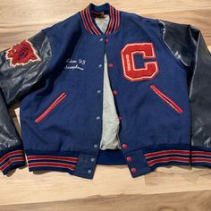 Old Vintage 93’ Letterman Blue Varsity Outerwear For Streetwear, Throwback Outdoor Outerwear For Fall, Winter Blue Varsity Jacket For Streetwear, Blue Casual Varsity Jacket For Outdoor, Casual Blue Varsity Jacket For Outdoor, Vintage Blue Sport Coat For Fall, Urban Blue Outerwear For College, Blue Urban Outerwear For College, Urban Style Blue Outerwear For College