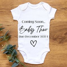 An adorable, handmade, funny baby grow/ baby bodysuit that reads 'Baby Announcement ' Our custom babysuits are made of 100% pure, soft and breathable cotton fabric, and are professionally printed using high quality heat transfer vinyl. Available sizes: Newborn, 0-3 months, 3-6 months, 6-12 months and 12-18 months Funny Onesie For Gender Reveal With Text, Funny Text Onesie For Gender Reveal, Family Matching Onesie For Gender Reveal With Letter Print, Family Matching Custom Print Onesie For Gender Reveal, Gender Reveal Onesie With Letter Print, Personalized Cotton Onesie For Gender Reveal, Personalized Fitted Onesie For Gender Reveal, Family Matching Birthday Onesie With Funny Text, Family Matching Onesie With Funny Text For Birthday