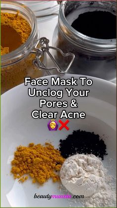 Your pores may be filled with gunk and need to be purged so first use this anti-acne face mask it works wonders! Deep Clean Pores Diy Face Masks, Diy Facial Mask For Acne, Face Mask For Clogged Pores, Natural Pore Cleanser, Unclog Pores On Face Diy, Face Mask Recipe Homemade For Acne, Deep Pore Cleansing Mask Diy, Diy Face Mask To Unclog Pores, Face Mask For Acne And Pimples