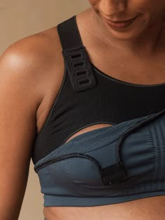 Our Maternity Sports Bra is engineered to provide the ultimate in support for high intensity situations. Whether you’re running a marathon, or running to feed a hungry baby, it’s got your back. We’ve used sustainable recycled Nylon in its adaptive knit construction, allowing us to offer the ultimate in smooth, comfortable targeted compression and support zones without the need for irritating underwires or seams. And the best thing about adaptive knit? Coupled with our innovative adjustable padded clasps, it’ll help the bra grow with you and cope with fluctuating cup sizes, however strenuous the activity, or heavy your chest. This maternity sports bra is also ideal for breastfeeding, thanks to the front adjustable clasps and an integrated layer for easy access 55% Polyamide Q-Nova, 40% Poly Compressive Nursing Bra For Workout, Functional Compressive Sports Bra, Maternity Sports Bra Shoot, Athleisure Sports Bra With 4-way Stretch And Seamless Construction, Functional Compressive Moisture-wicking Sports Bra, High Impact Sports Bras, Nursing Sports Bra, Sports Bra Design, Maternity Activewear