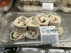 there are several wraps on display in the store