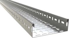 an image of a metal shelf with holes on the bottom and one section cut out