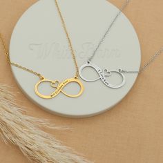 Embrace the timeless bond between mother and child with our Personalized Minimalist Infinity Necklaces. Crafted from durable stainless steel and featuring a waterproof design, these necklaces are a symbol of everlasting love and connection. The minimalist infinity pendant can be personalized with custom engraving, such as names, initials, or a meaningful date, adding a unique touch to this elegant piece of jewelry. Whether it's a Mother's Day gift, a birthday present, or a token of appreciation, Adjustable Stainless Steel Necklace For Mother's Day, Elegant Stainless Steel Necklace For Father's Day, Nickel Free Stainless Steel Necklace For Anniversary, Nickel-free Stainless Steel Necklace For Anniversary, Nickel Free Stainless Steel Anniversary Necklace, Hypoallergenic Stainless Steel Necklace For Anniversary, Minimalist Stainless Steel Jewelry For Mother's Day, Personalized Infinity Necklace For Mom, Personalized Minimalist Infinity Necklace