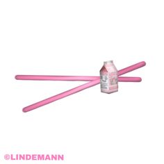 two pink toothbrushes and a carton of milk on a white background with the words lindeman