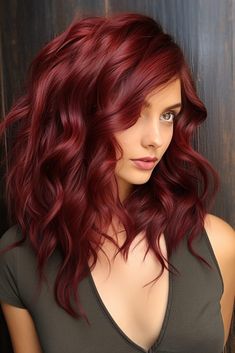 Wine Red Hair Color, Shades Of Burgundy Hair, Burgundy Hair Color, Red Hair Trends, Red Hair Inspiration, Wedding Hair Colors, Wine Red Hair, Wine Hair