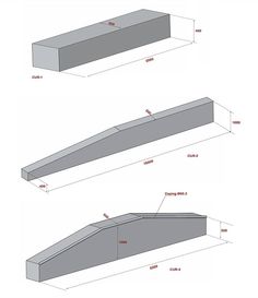 the diagram shows how to make a bench for an outdoor area with seating and storage