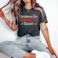 "This Christmas Eve Birthday Queen shirt is the perfect way to celebrate a special day during the holiday season. Made with high-quality materials, this shirt is comfortable and stylish. The bold and festive design features a crown and holiday elements, making it a great choice for anyone celebrating a birthday on December 24th. Whether you're wearing it to a party or just for fun, this shirt is sure to make you feel like royalty. Available in a variety of sizes, it's a great gift for yourself or a loved one. Get ready to shine like the star on top of the tree with this Christmas Eve Birthday Queen shirt! 1) Please, Check and Review all Photos. 2) Select Your T-shirt Size and Color. 3) Choose Your Quantity (as many as you want). 4) Click \"Go to Cart\" and Fill out payment information.  5) Social Worker Gifts, Breaking Barriers, Nurse Christmas, Group Shirts, Teacher Tees, Teacher Christmas, Science Technology, Flower Shirt, Limassol