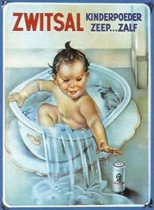 an old children's magazine cover with a baby in the tub and water running out of it