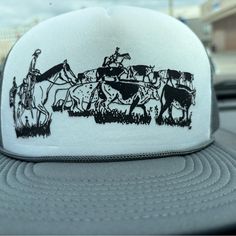 No Brand -Trucker Hat Cowboy Style Cowboy Style, No Brand, Trucker Hat, Cowboy, Man Shop, Hats, Grey, Color