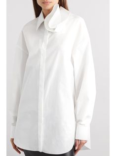 ALEXANDER MCQUEEN Cotton-poplin shirt | NET-A-PORTER Mc Queen, Alexander Mcqueen Clothing, Poplin Top, Cotton Poplin Shirt, Fall Shopping, Poplin Shirt, Cotton Poplin, Women Collection, The Fall