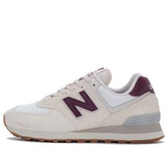 (WMNS) New Balance 574v2 'Moonbeam Burgundy' WL574RCF (SNKR/Cozy/Casual/Low Top/Women's/Wear-resistant/Gift Recommend) Maroon New Balance, Maroon Shoes, New Balance 574, Women's Wear, Shoes For Women, Low Top, New Balance, Women Wear, Womens Tops