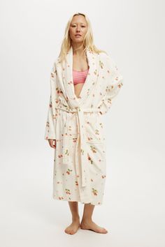 LUXE TERRY ROBE Cute Bathrobes For Women, Cotton On Australia, Casual Denim Shirt, Sleep Sets, Terry Robe, Boxer Pants, Women Sleepwear, Long Sleeve And Shorts, Women's Pajamas