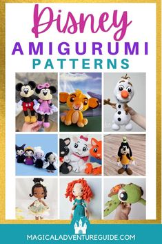 the disney amigurmi patterns are featured in this book