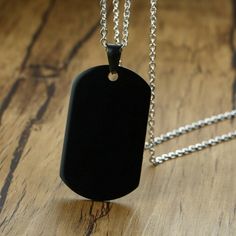 "This Men Women Necklace Custom Dog Tags Pendant with 24 inch O Chain is made of Stainless Steel.You can engrave with a name, phrase or date of your choosing inscribed on the front.Come and engrave for yourself or the one you love. ★ Item Description: * Material:High Quality Stainless Steel * Pendant Size:28mmx47mm * Chain Length:60cm/24Inch * Feature:Dog Tag Necklace * Color:Silver/Black/Blue/Gold color * Environmental Standard:Lead, Nickel, Cadmium free * Package: Premium Gift Ready Packaging Dog Tag Pendant, Custom Dog Tags, Urn Jewelry, Best Friend Necklaces, Memorial Necklace, Women Necklace, Mens Pendant, Premium Gift, Stainless Steel Pendant