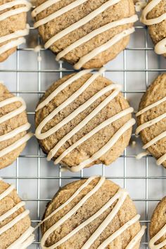 iced cookies with icing on a cooling rack