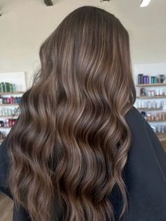 Full Brunette Hair, Lighter Brunette Hair, Dark Toner For Brown Hair, Toner On Brown Hair, Brown Hairlights, Brunette Toner Shades, Brown With Dimension, Espresso Martini Hair, Cool Tone Brown Hair With Highlights