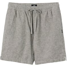 Kick back and relax. The comfortable O'Neill Low Key Solid 18" woven shorts stay true to their name  with an elastic waist with drawcord  yarn-dyed design and a standard fit. Casual Short Swim Trunks, Casual Swim Trunks For Leisure With Drawstring, Casual Swim Trunks With Drawstring For Leisure, Casual Cotton Swim Trunks With Elastic Waistband, Casual Cotton Swim Trunks For Loungewear, Casual Relaxed Fit Swim Trunks, Cheap Men's Leisure Shorts, Gray Relaxed Fit Shorts, 5 Inch Seem Mens Shorts