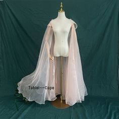 Organza Cape  Color:  Mauve  Custom Color  Length: 53 Inch Custom Length Description:  This cape is suitable for adults, regardless of gender. If you want to buy it for a child, please contact me, I can customize the length and size.  This cape is made of organza fabric, and I have placed the color chart in the last picture. If you want to customize the color, you can choose from the chart and purchase accordingly. Due to lighting and background during photography, there may be some color differ Types Of Capes, Organza Shawl, Cosplay Cape, Organza Cape, Cape With Hood, Costume Capes, Cape Fashion, Hooded Cape, Billionaire Boy