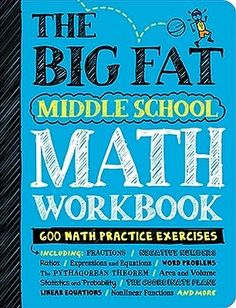 Practice makes As with a fill-in workbook from the editors of the Big Fat Notebooks! This hands-on Big Fat Math Workbook equals being tutored by the best teacher in the school, through a recap of every key concept using definitions, examples, and special services like THINK, showing just how to get into the concept, and REMEMBER, summing up critical facts. Plus: Sample problems worked out step by step. 600 exercises and word problems. Kid Library, Brain Quest, Math Book, Math Workbook, Pythagorean Theorem, Linear Equations, 7th Grade Math, Math Homework, Hobby Ideas