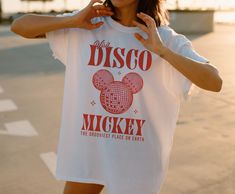 Gildan Disco Mickey Mouse Unisex Tee T-shirt Retro Vintage Magic Adults Theme Parks Walt Magic Kingdom Epcot Streetwear Short Sleeve Gift - Etsy Vintage Magic, Streetwear Shorts, Theme Parks, Elegant Shirt, Magic Kingdom, Unisex Style, Mens Shirt Dress, Theme Park, Unisex Fashion