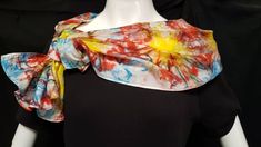 "This beautiful pure silk scarf is one of a kind, hand drawn and painted by me. 8\" x 72\" in size. I created this abstract floral, sunburst design in a cheeeful multi-colored combination! You won't find mass commercial digital patterns in my work as each piece is my own and created one at a time! The lovely colors make it a fun, attractive scarf. Soft and silky! This can be worn as a scarf or hung on the wall as a beautiful, original painting! In many of my scarves I either hand draw and dye th Pure Silk Scarf, Silk Set, Digital Patterns, Hand Draw, Hand Painted Silk, Drip Dry, Lovely Colors, Abstract Floral, Art Abstract