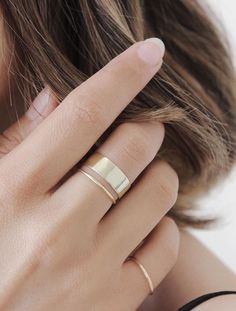 Thick Stacking Ring, Diy Ring, Minimal Jewelry, Jewelry Inspo, Simple Jewelry, Stacking Ring, Dainty Jewelry, Accessories Jewelry, Minimalist Jewelry