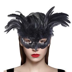 PRICES MAY VARY. FEATHER MASQUERADE MASK – AotheFory’s customized black raven feather mask is made with dyed airbrush feathers and feature black sequins around the eyes with elegant lace accents. COSPLAY & COSTUMES - Step up your look for carnival, Halloween, or have fun with a photo shoot or dance performance. The possibilities for feather fun are endless! FEATURES - This gorgeous feather mask is overlayed with subtle black lace and adorned with sparkling sequins around the eyes. COMFORTABLE FI Raven Costume, Crow Mask, Crow Costume, Raven Feather, Feather Mask, Queen Costume, Costume Mask, Masquerade Mask, Halloween Black