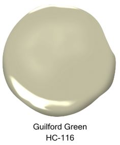 a white paint color with the words gulliord green on it's side