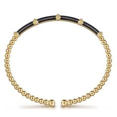 Go bold with this black enamel Bujukan beaded bangle! Luxury Black Enamel Bangle As A Gift, Gold Bangle Bracelets, Pearl Bracelet Gold, Yellow Gold Bangle, Gold Rings Stackable, Diamond Fashion Rings, Engagement Ring Shapes, Bead Bangles, Gold Bangle Bracelet