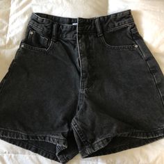 These Shorts Are So Cute!! They’re High Waisted Too :) Unfortunately They Don’t Fit Me Never Worn No Imperfections Casual High Rise Gray Bottoms, High Rise Stretch Bottoms In Washed Black, Fitted Washed Black Short Bottoms, Fitted Washed Black Shorts, Trendy Washed Black Bottoms With Built-in Shorts, Gray High-waisted Shorts For Casual Wear, Black High Rise Bottoms With Built-in Shorts, High Rise Black Bottoms With Built-in Shorts, Relaxed Fit High Waist Washed Black Bottoms