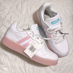 Brand New - White Skate Shoes With Translucent Outsole, Trendy White Sneakers With Contrast Sole, White Trendy Sneakers With Contrast Sole, White Adidas Sneakers For Spring, Trendy White Skate Shoes With Branded Insole, White Adidas Skate Shoes With Round Toe, Trendy White Skate Shoes With Boost Midsole, Trendy White Adidas Sneakers, White Adidas Sneakers With Round Toe