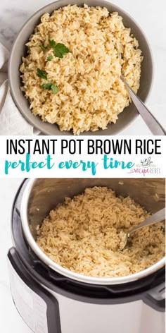 instant pot brown rice in an instant cooker