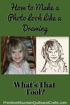 a child's drawing with the words, how to make a photo look like a drawing