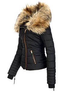 Black Faux Fur Parka Winter Coat sold by KoKo Fashion on Storenvy Warm Jackets For Women, Best Winter Jackets, Parka Coat Women, Faux Fur Parka, Structured Jacket, Winter Collars, Fur Parka, Winter Parka, Women Overcoat