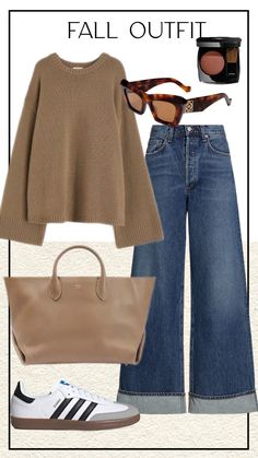 Looks Adidas, Wide Leg Pants Outfit, Look Boho Chic, Jeans Outfit Fall, Mode Tips