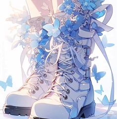 Outfit With White Boots, Artsy Shoes, Fantasy Shoes, Magic Shoes, Fairy Shoes, Anime Shoes, Shoes Drawing, Anime Accessories, Yellow Outfit