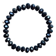 This bracelet is sure to be your go-to accessory for any occasion - dress it up or dress it down for a fashion-forward look that's sure to sparkle! Whether you're just casually styling it up or taking it out for an event, this black faceted bracelet will be the perfect arm-candy for any look. Bracelets made 7 inches unless buyer lets us know to make them smaller or larger. Please refer to our sizing page. HOC-Winter Black Faceted Beads Crystal Bracelet For Party, Black Crystal Bracelet With Faceted Beads For Party, Adjustable Faceted Bracelets For Party, Trendy Adjustable Black Crystal Bracelet, Hoc Winter, Black Crystals, Arm Candy, Bracelet Making, Occasion Dresses