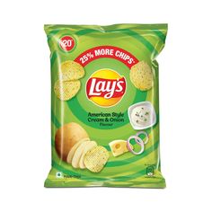 Lay's American Style Cream & Onion Flavor Potato Chips, 50g Lay's Fresh Potato, Potato Snacks, Giant Food, Favorite Snack