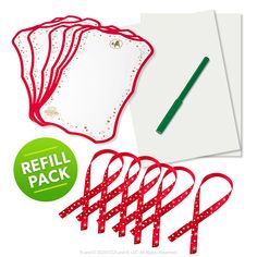 This refill pack includes extra sheets of Santa’s Special Paper® and a marker to use with the Scout Elf Express Delivers Letters to Santa box set. Includes: 6 pieces of Santa’s Special Paper® 6 ribbon sashes/ornament hangers 1 water-based marker 2 pieces of parchment paper Ornament Hangers, Elf Pets, Spider Shirt, Elf Sweater, Letters To Santa, Christmas Spider, The Elf On The Shelf, Elf Shirt, Writing Letters