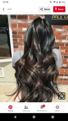 Highlights Indian Hair, Chocolate Highlights On Black Hair, Brown Highlights Black Hair, Dark Brown Highlights On Black Hair, Highlights For Black Hair And Indian Skin, Black Low Lights, Black Hair With Subtle Highlights, Asian Ombre, Indian Hair Highlights