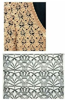 crocheted doily is shown next to an image of the same doily