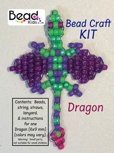 the bead kit is designed to look like a dragon