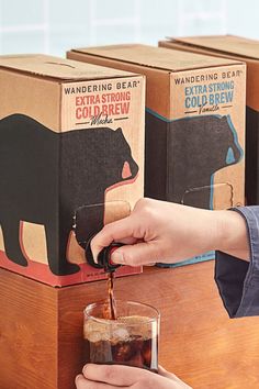 Person filling cup with cold brew from cold brew dispenser box. Peanut Butter Banana Chocolate Smoothie, Mocha Cold Brew, Chocolate Banana Smoothie, Bear Bag, Coffee Mix, Mocha Coffee, Chocolate Smoothie, Rich Chocolate Cake, Morning Smoothie